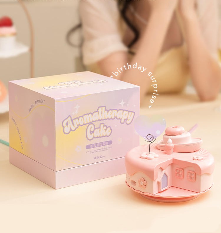 Home Fragrance No 3 - Martube-回転するアロマテラピーケーキ,Bluetoothスピーカー,フレグランス常夜灯,ワイヤレス,女の子への誕生日プレゼント