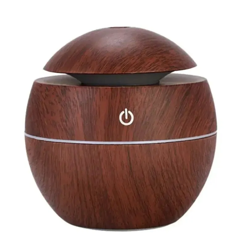 Home Fragrance Vaporizer - USB 超音波クールミスト噴霧器エッセンシャルオイルフレグランスミニホーム木目調空気加湿器電気空気アロマディフューザー Purifie