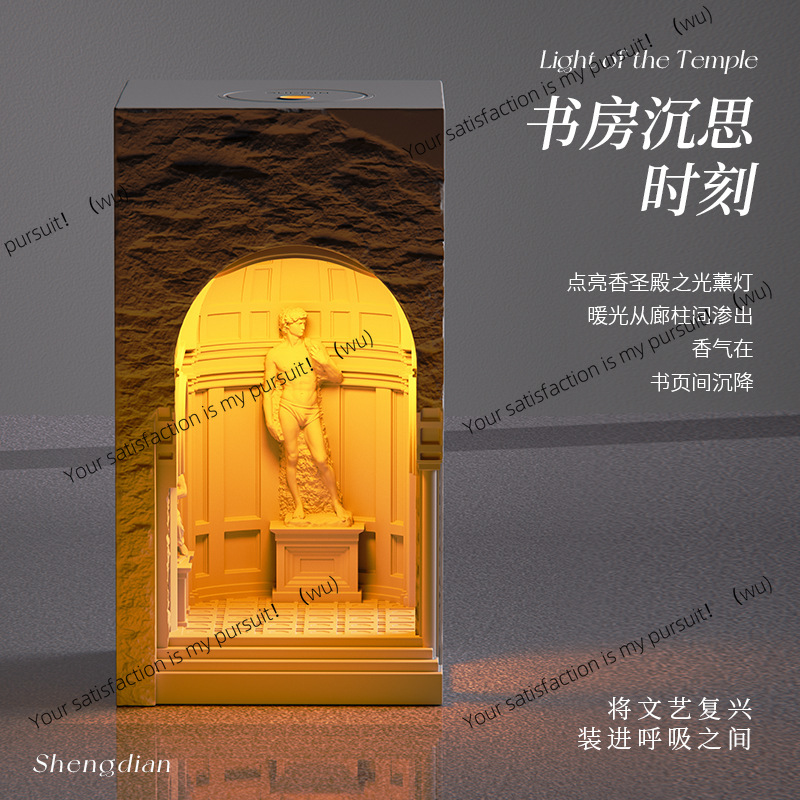 Home Fragrance Wax Melts - 北欧アロマセラピーランプ、ワックス溶解ランプ、デイビッドレトロベッドルームベッドサイドランプ、ホームオーナメント、雰囲気ランプ、火を使わないフレグランス