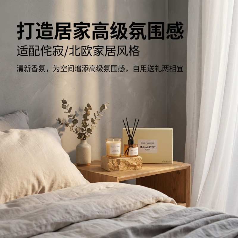 プレミアムリードディフューザーとキャンドルギフトセット、長持 - Home Fragrance Diffuser Refills のレビューと価格