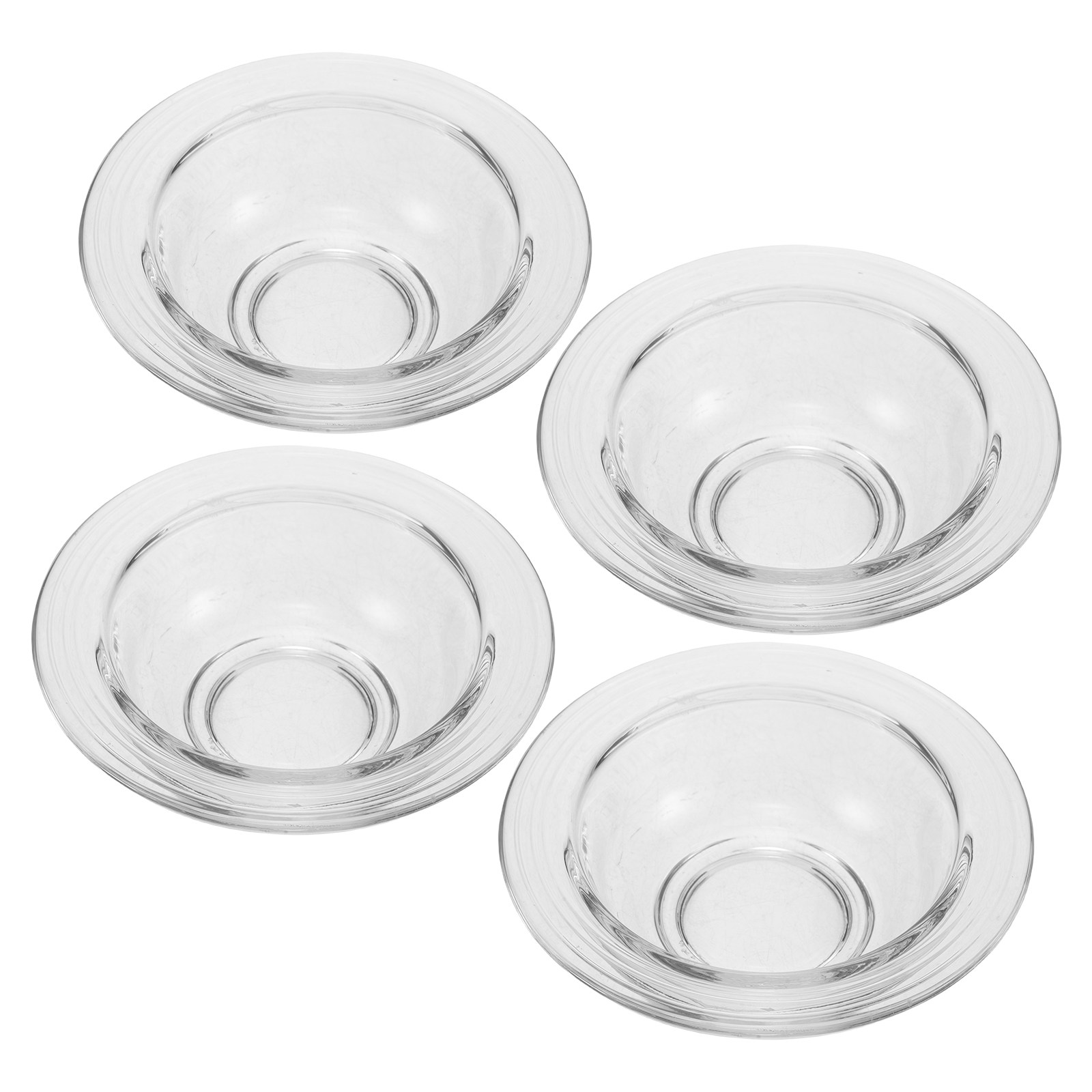 4 個の透明ガラスワックスバーナー交換用皿アロマセラピーワッ - Home Fragrance Wax Melts のレビューと価格
