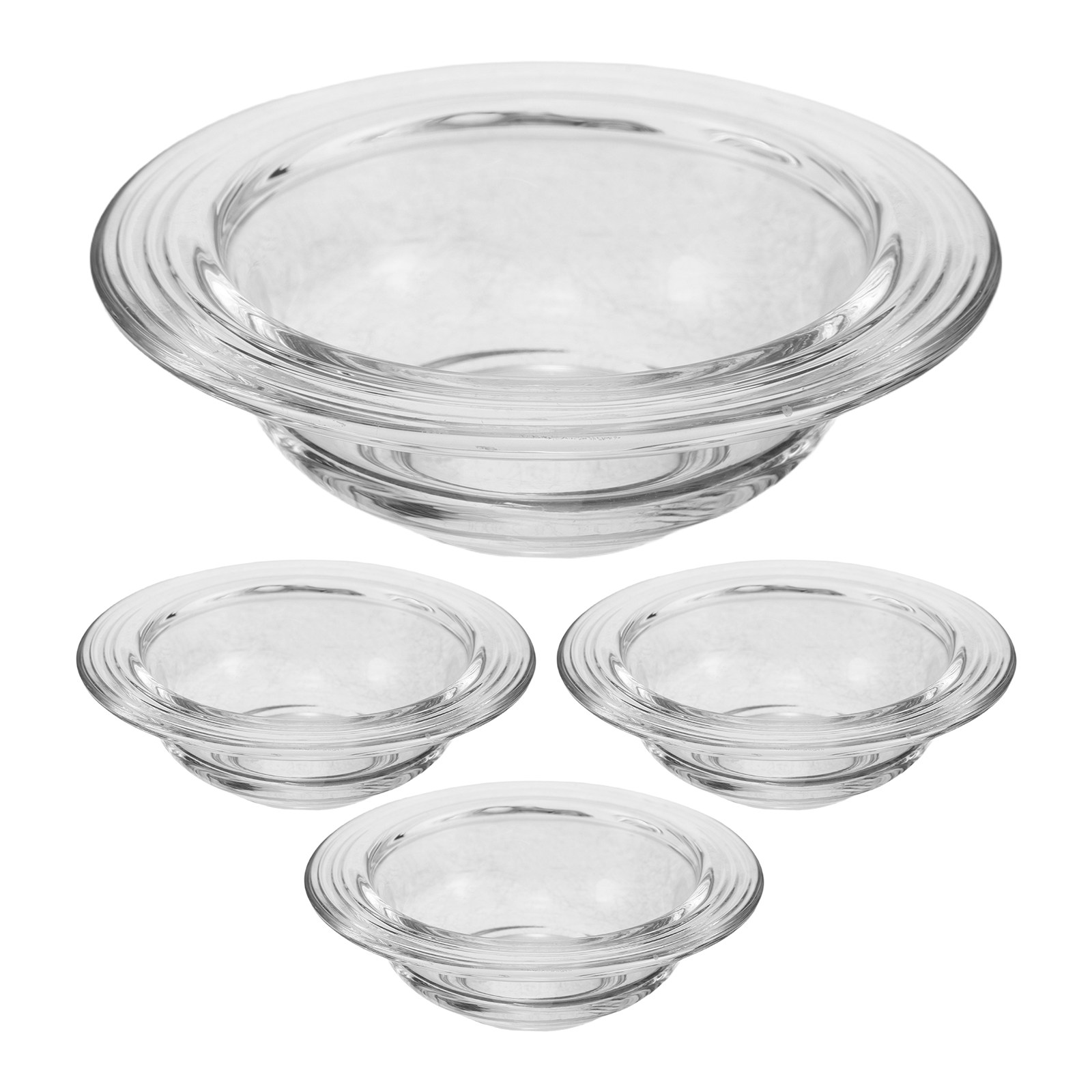 4 個の透明ガラスワックスバーナー交換用皿アロマセラピーワッ - Home Fragrance Wax Melts のレビューと価格