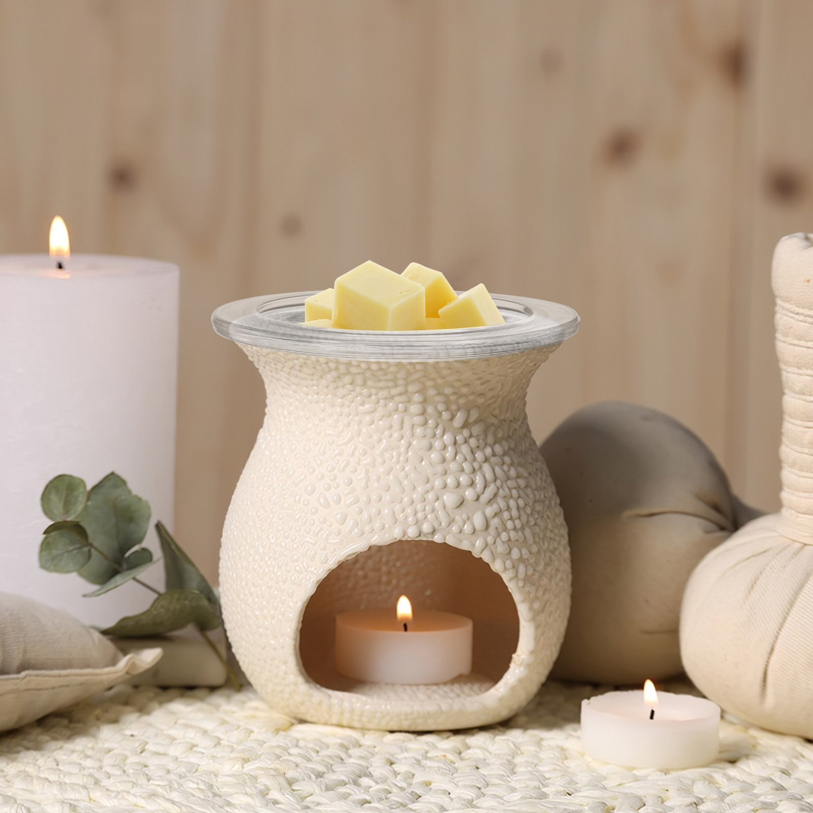 交換用4.6インチ透明ガラスオイルウォーマーディッシュ、エッ - Home Fragrance Wax Melts のレビューと価格